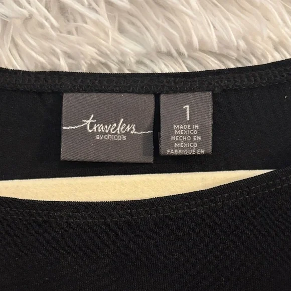 Travelers by Chicos 3/4 Sleeve Blouse Size Medium - Picture 3 of 5